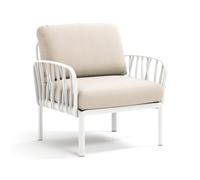 NARDI fauteuil pour l'extérieur KOMODO (Blanc / Panama - Polypropylène fibre de verre et tissu Tech)