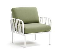 NARDI fauteuil pour l'extérieur KOMODO (Blanc / Jungle - Polypropylène fibre de verre et tissu Sunbrella)