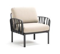 NARDI fauteuil pour l'extérieur KOMODO (Anthracite / Panama - Polypropylène fibre de verre et tissu Tech)