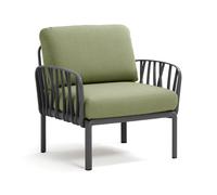 NARDI fauteuil pour l'extérieur KOMODO (Anthracite / Jungle - Polypropylène fibre de verre et tissu Sunbrella)
