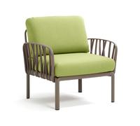 NARDI fauteuil pour l'extérieur KOMODO (Tortourelle / Avocat - Polypropylène fibre de verre et tissu Sunbrella)