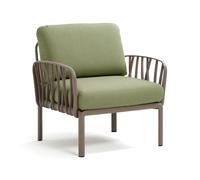NARDI fauteuil pour l'extérieur KOMODO (Tortourelle / Jungle - Polypropylène fibre de verre et tissu Sunbrella)