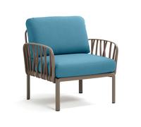 NARDI fauteuil pour l'extérieur KOMODO (Tortourelle / Adriatic - Polypropylène fibre de verre et tissu Sunbrella)