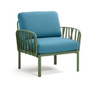 NARDI fauteuil pour l'extérieur KOMODO (Agave / Adriatic - Polypropylène fibre de verre et tissu Sunbrella)