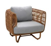 Fauteuil de jardin Nest seat shell and base Cane-line fiber