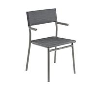 Fauteuil De Jardin - Oron - Batyline® Duo - Gris Obsidian - Lafuma Mobilier
