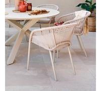 Hespéride – Fauteuil de jardin Oryon – Aluminium empilable – argile
