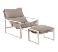 Hespéride - Fauteuil Relax de Jardin Lambinio Blanc en Aluminium en Acier traité en epoxy