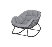 PROLOISIRS Fauteuil de jardin Rocking Royal II en acier avec coussin - grey/gris