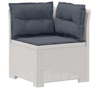 Fauteuil de jardin simple avec coussins aspect rotin PP résistant | Polypropylène durable, design rotin élégant, coussins pivotants, montage entre deux, nettoyage avec chiffon
