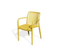 Fauteuil de jardin TIAGO en Polypropylène jaune moutarde