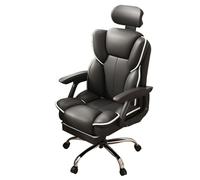 Fauteuil de jeu ergonomique avec repose-pieds réglable, inclinable, pivotant et élévateur, idéal pour les salles de jeux et les bureaux, équipé de roues silencieuses à 360° et d'une grande capacité de