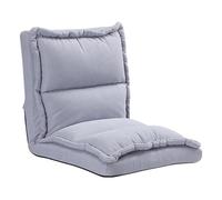 Fauteuil de Jeu Pliable et rembourré avec Dossier - Canapé réglable pour Adultes, siège Confortable pour Lire, méditer et Dormir - Gris