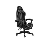 Fauteuil de Jeux Vidéo avec Repose-pied Noir et Vert Similicuir Chaise vidaXL