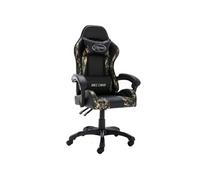 Fauteuil de jeux vidéo Noir et camouflage Similicuir