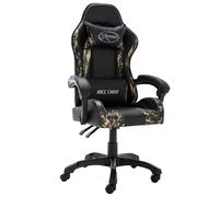 Fauteuil de Jeux Vidéo Noir et Camouflage Similicuir Inclinable Bureau vidaXL