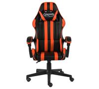 Fauteuil de jeux vidéo Noir et orange Similicuir - VidaXL