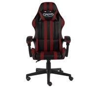 Fauteuil de jeux vidéo Noir et rouge bordeaux Similicuir - VidaXL