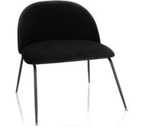 Fauteuil de lounge VELVO Velours noir