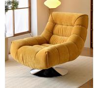 Fauteuil de luxe pivotant à 360° - Fauteuil moderne léger pour salon, chambre, café et salon - Canapé simple confortable avec coins arrondis pour se détendre et dormir