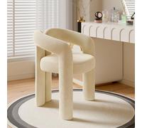 Fauteuil de Maquillage,Fauteuil de Salon Rembourré en Tissu Bou haise de Coiffeuse avec Accoudoirs Arrondis,Fauteuil Moderne Confortable pour Chambre,Dressing,Salon A