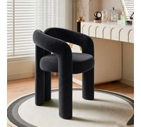 Fauteuil de Maquillage,Fauteuil de Salon Rembourré en Tissu Bou haise de Coiffeuse avec Accoudoirs Arrondis,Fauteuil Moderne Confortable pour Chambre,Dressing,Salon H