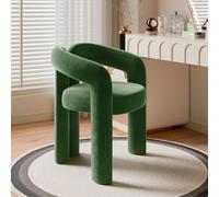 Fauteuil de Maquillage,Fauteuil de Salon Rembourré en Tissu Bou haise de Coiffeuse avec Accoudoirs Arrondis,Fauteuil Moderne Confortable pour Chambre,Dressing,Salon C