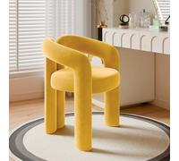 Fauteuil de Maquillage,Fauteuil de Salon Rembourré en Tissu Bou haise de Coiffeuse avec Accoudoirs Arrondis,Fauteuil Moderne Confortable pour Chambre,Dressing,Salon F