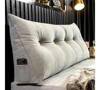 Fauteuil de Maquillage, Grand Coussin de Lecture en Velours avec tête de lit Triangulaire à Boutons touffetés pour Un positionnement Optimal, Un Soutien et Un Confort optimaux, Coussin de do