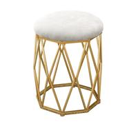 Fauteuil de maquillage rembourré avec coussin éponge Design élégant en fer - Solution confortable pour salon et coiffeuse Idéal pour les amateurs de beauté et d'art