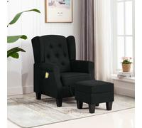Fauteuil de Massage avec Repose-pied Gris Foncé Tissu Salon Intérieur vidaXL