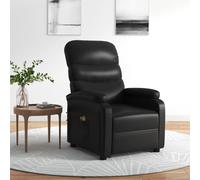 Fauteuil de Massage Chaise Siège Inclinable Intérieur Noir Similicuir vidaXL