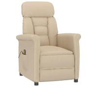 Fauteuil De Massage Vidaxl En Microfibre Crème