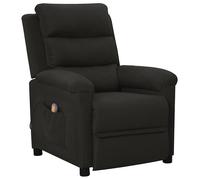 Fauteuil de Massage Chaise Siège Inclinable Salon Intérieur Noir Tissu vidaXL