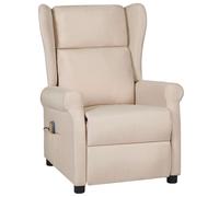 Fauteuil de Massage Chaise Siège Salle de Séjour Salon Gris Clair Tissu vidaXL