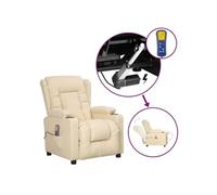 Vidaxl Fauteuil Releveur Inclinable De Massage Cr¿¿Me Tissu