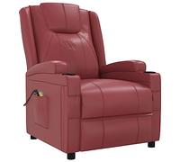 Fauteuil de massage électrique Rouge bordeaux Similicuir
