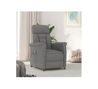 Fauteuil de massage en tissu microfibre gris foncé