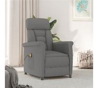 Fauteuil de massage en tissu microfibre gris foncé Gris foncé G