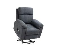 HomCom Fauteuil releveur électrique Chaise Relax – Massant, dossier inclinable, repose-pied – Gris