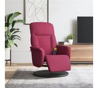 vidaXL Fauteuil de massage inclinable avec repose-pied, accoudoirs, dossier – Rouge bordeaux