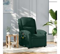 Fauteuil de Massage Inclinable Chaise de Relaxation Siège Noir Velours vidaXL
