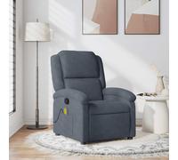 Fauteuil de Massage Inclinable Chaise Salle de Séjour Gris Foncé Velours vidaXL