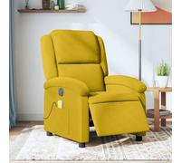 vidaXL Fauteuil inclinable électrique velours jaune