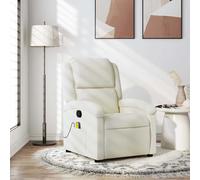 vidaXL Fauteuil de massage inclinable crème velours 371817