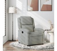 Fauteuil de Massage Inclinable Chaise Salle de Séjour Gris Foncé Velours vidaXL