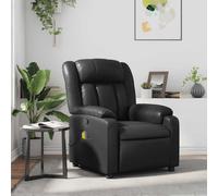 vidaXL Fauteuil de massage, relaxation similicuirnoir Noir G