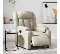 Vidaxl Fauteuil Inclinable De Massage Crème Similicuir