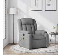 Fauteuil de Massage Inclinable Chaise Siège Canapé Salon Gris Clair Tissu vidaXL