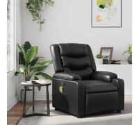 Fauteuil de massage inclinable électrique noir similicuir